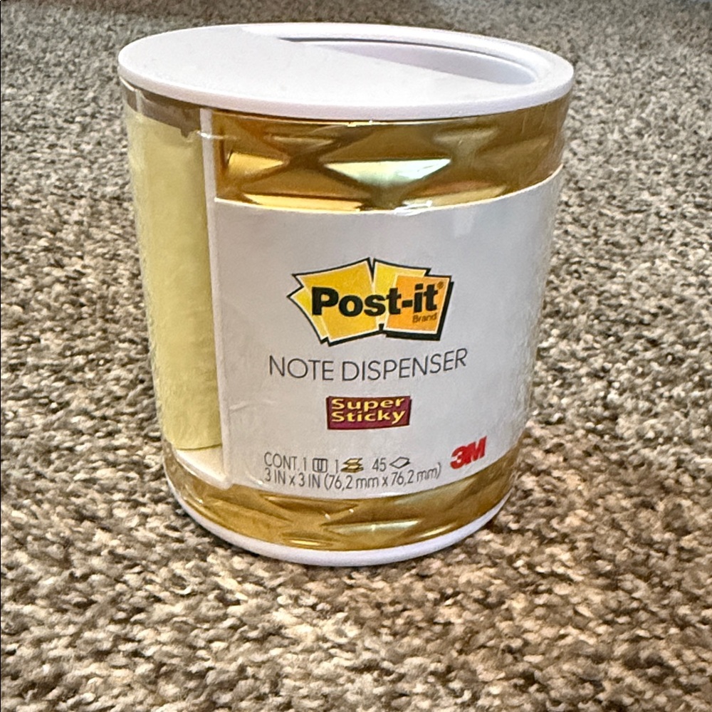 3M Post-it Note Dispenser in Gold